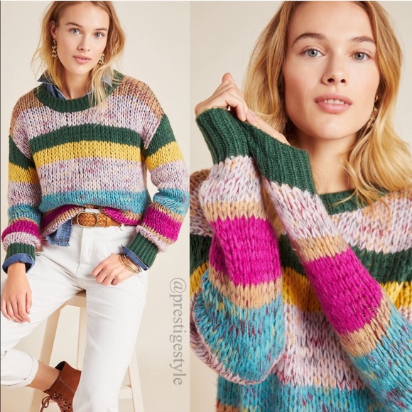 Size Small Details about New from Anthropologie $130 Dawson Striped Sweater by Heartloom Size Small Details about New from Anthropologie $130 Dawson Striped Sweater by Heartloom